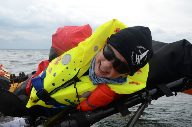 Tiuri og Lars havde en rigtig sjov dag på vandet - Tiuri and Lars had a very fun day on the water.