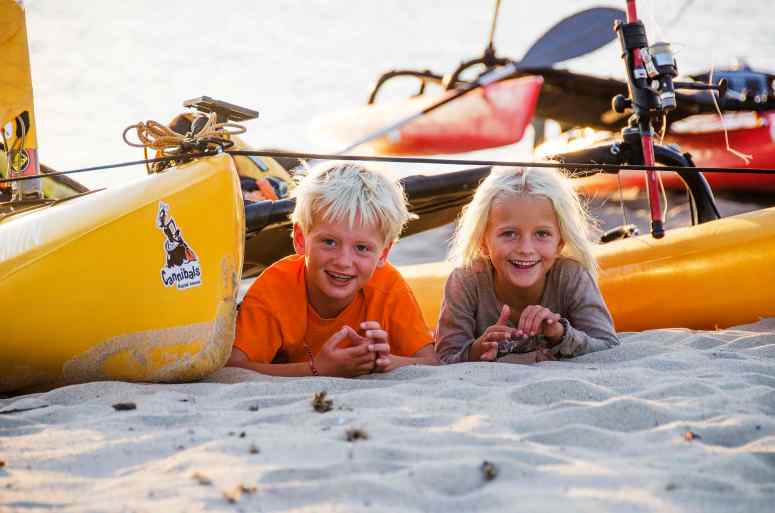 Playing around the kayaks
